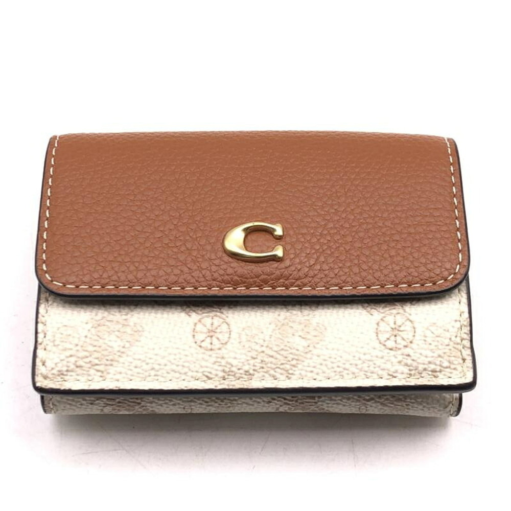 COACH Mini Trifold Wallet, Tri-fold Horse and Carriage Print, CZ483